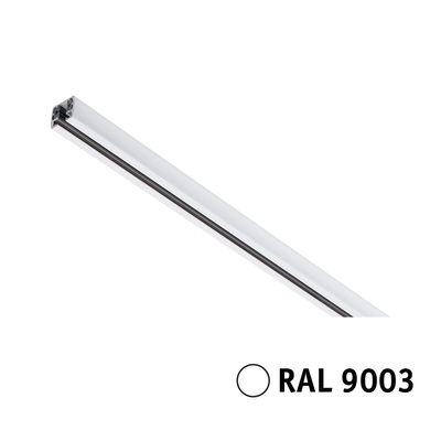 Weißer Aluminium-LED-Schienenstrahler in RAL 9003 für moderne Innenbeleuchtung und flexible Lichtgestaltung