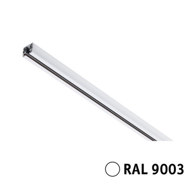 Projecteur LED sur rail en aluminium blanc RAL 9003 pour éclairage intérieur moderne et flexible