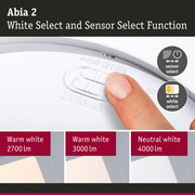 LED Panel Abia 2 White Select Twilight-controlled motion detector (HF) angular 400x400mm 16W 1400lm 2700 - 4000K White
