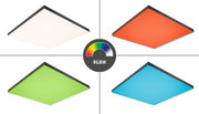 Panneau LED Velora noir avec changement de couleur RGBW blanc, orange, vert et bleu pour éclairage moderne