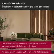 Bande de panneau acoustique en bois avec éclairage LED intégré pour décoration murale moderne