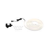 Flexibele warmwitte LED-strip met adapter en montagclips voor veelzijdige verlichtingsopties