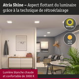 Luminaire Atria Shine LED avec rétroéclairage blanc chaud pour une ambiance chaleureuse