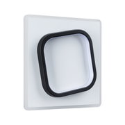 Modernes quadratisches LED-Wandleuchte in Weiß mit schwarzem Rahmen aus Kunststoff für Innenbeleuchtung