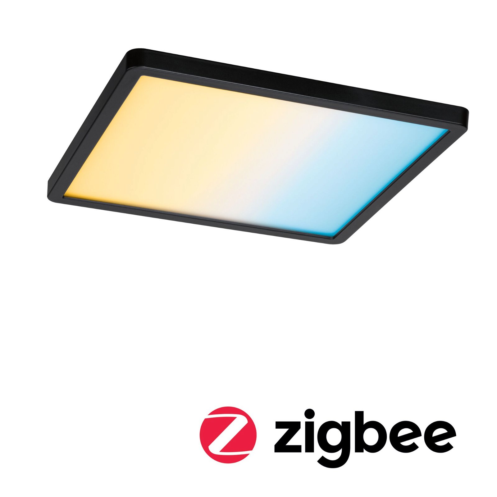 VariFit LED Einbaupanel Smart Home Zigbee Areo IP44 eckig 230x230mm 16W 1400lm Tunable White Schwarz dimmbar