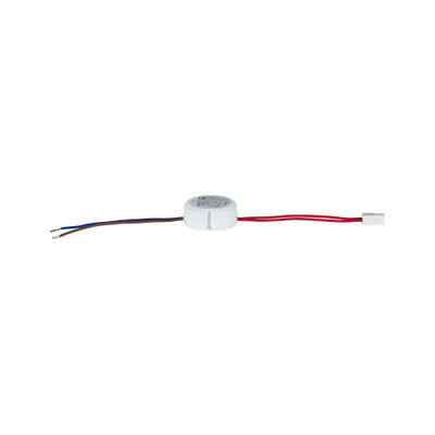 Petit pilote LED blanc avec fils bleus, marron et rouges pour éclairage LED