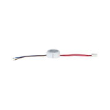 Small white LED driver with blue, brown, and red wires for LED lighting applications