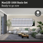 MaxLED 1000 base set with neutral white LED strips and power supply for versatile room lighting