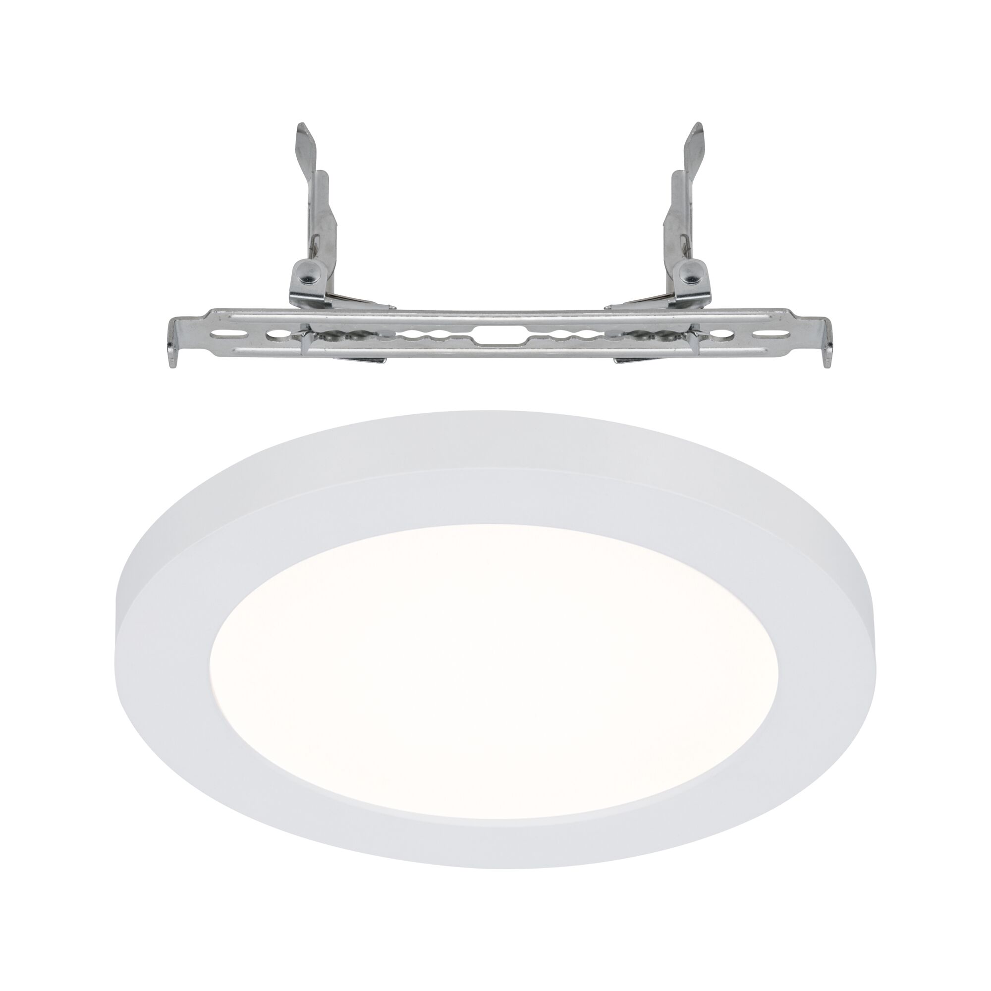 Panneau LED encastré rond blanc avec support métallique pour éclairage de plafond économique
