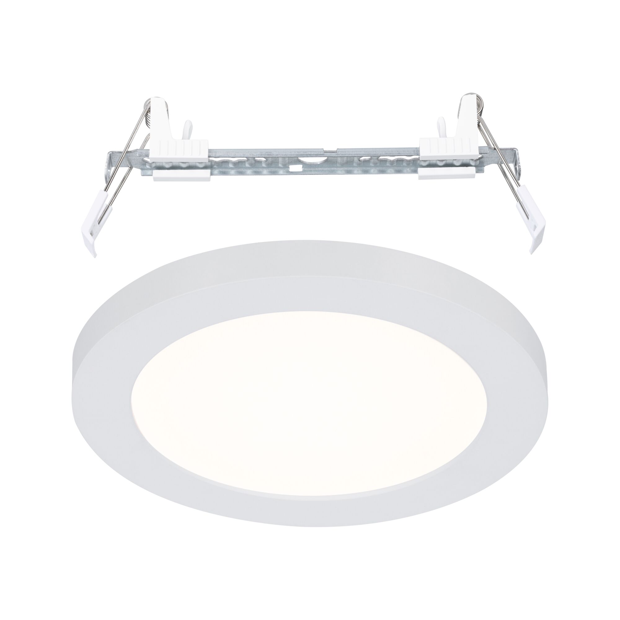 Panneau LED encastré rond blanc avec support métallique pour éclairage de plafond économique
