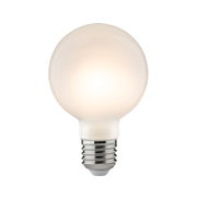 Ampoule LED ronde avec verre blanc mat et culot E27 pour un éclairage économique