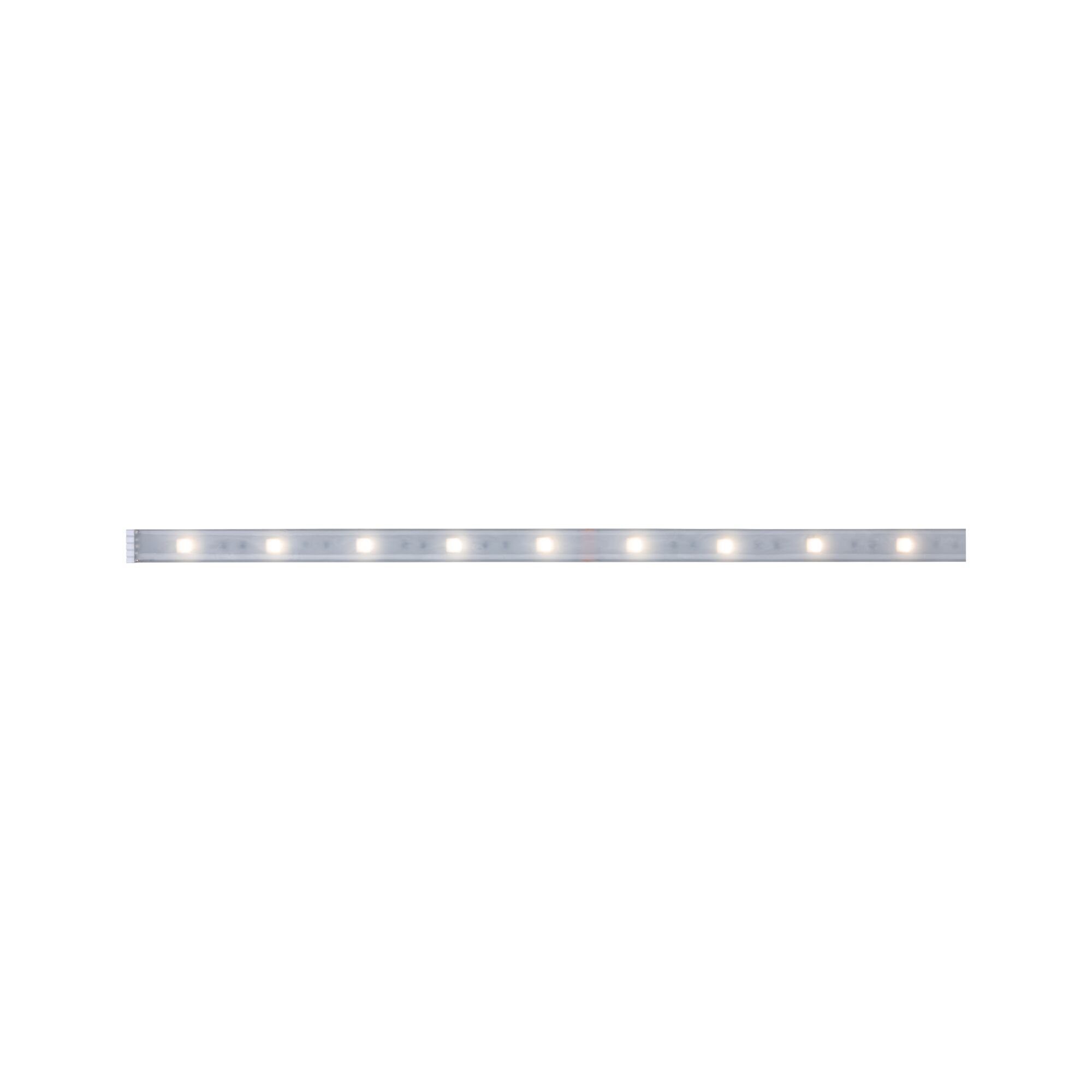 Schlanke LED-Lichtleiste in Aluminium mit warmweißem Licht für moderne Innenbeleuchtung