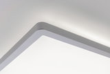 Eckige Deckenleuchte mit grauem Aluminiumrahmen und weißem Diffusor für modernes Raumlicht