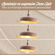 Luminaire suspendu Juna Style marron avec lumière chaude pour un éclairage personnalisé