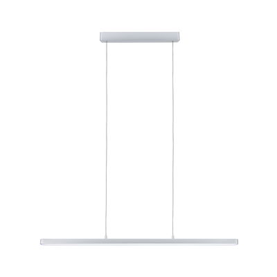 Minimalistische witte metalen LED-hanglamp met slank ontwerp voor moderne binnenverlichting