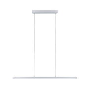 Modern white metal LED pendant light with slim design for stylish home lighting