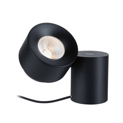 Applique murale LED noire en métal avec spot orientable pour éclairage intérieur moderne
