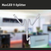MaxLED Y-Splitter white cable for LED lighting, flexible connector accessory for light systems