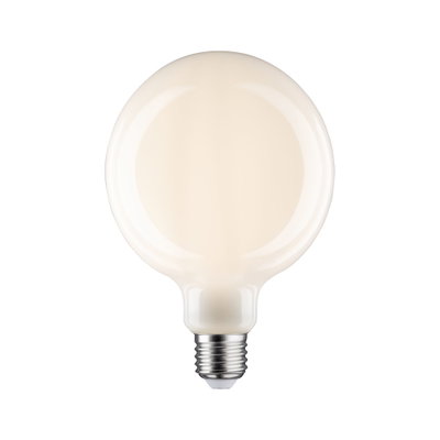 Runde LED-Glühbirne mit milchigem Glas und E27-Fassung für energiesparende Beleuchtung