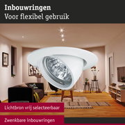 Premium Inbouwlamp rond 99mm 45° GU5,3 max. 50W 12V dimbaar Wit