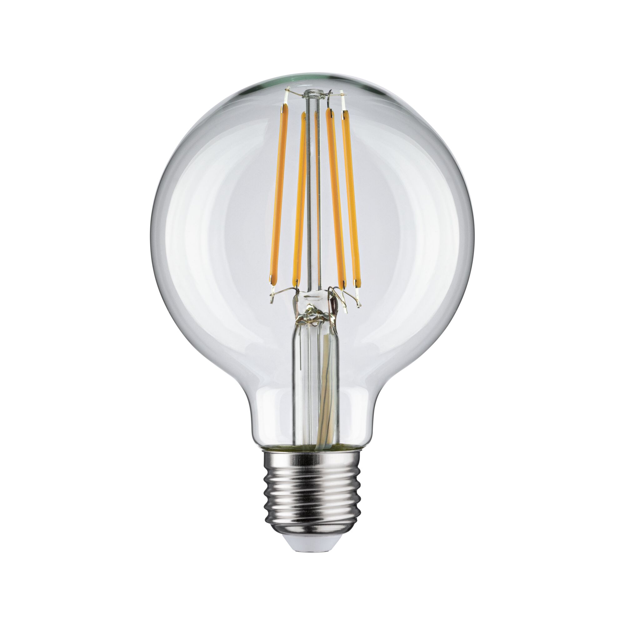 Klarer LED-Filament-Glühbirne mit E27-Fassung und warmweißem Licht für energiesparende Beleuchtung