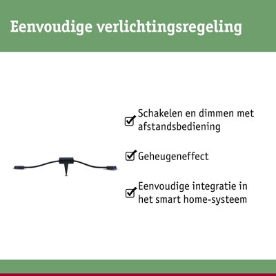 Zwart kabel met grondpin voor eenvoudige verlichting en integratie in smart home systeem