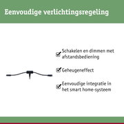 Zwart kabel met grondpin voor eenvoudige verlichting en integratie in smart home systeem