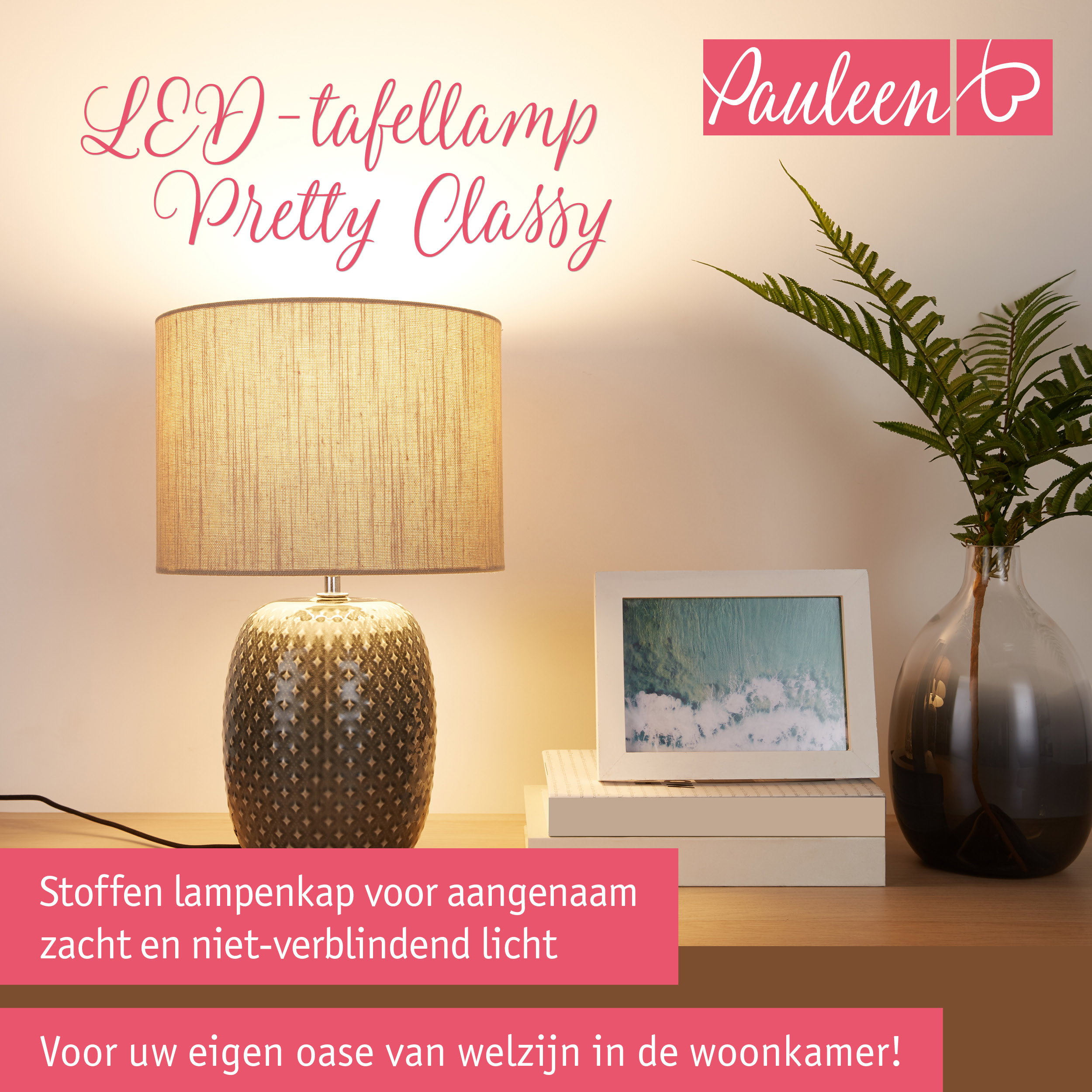 Paulmann Pauleen LED-tafellamp Pretty Classy E27 max. 60W Grijs/Beige