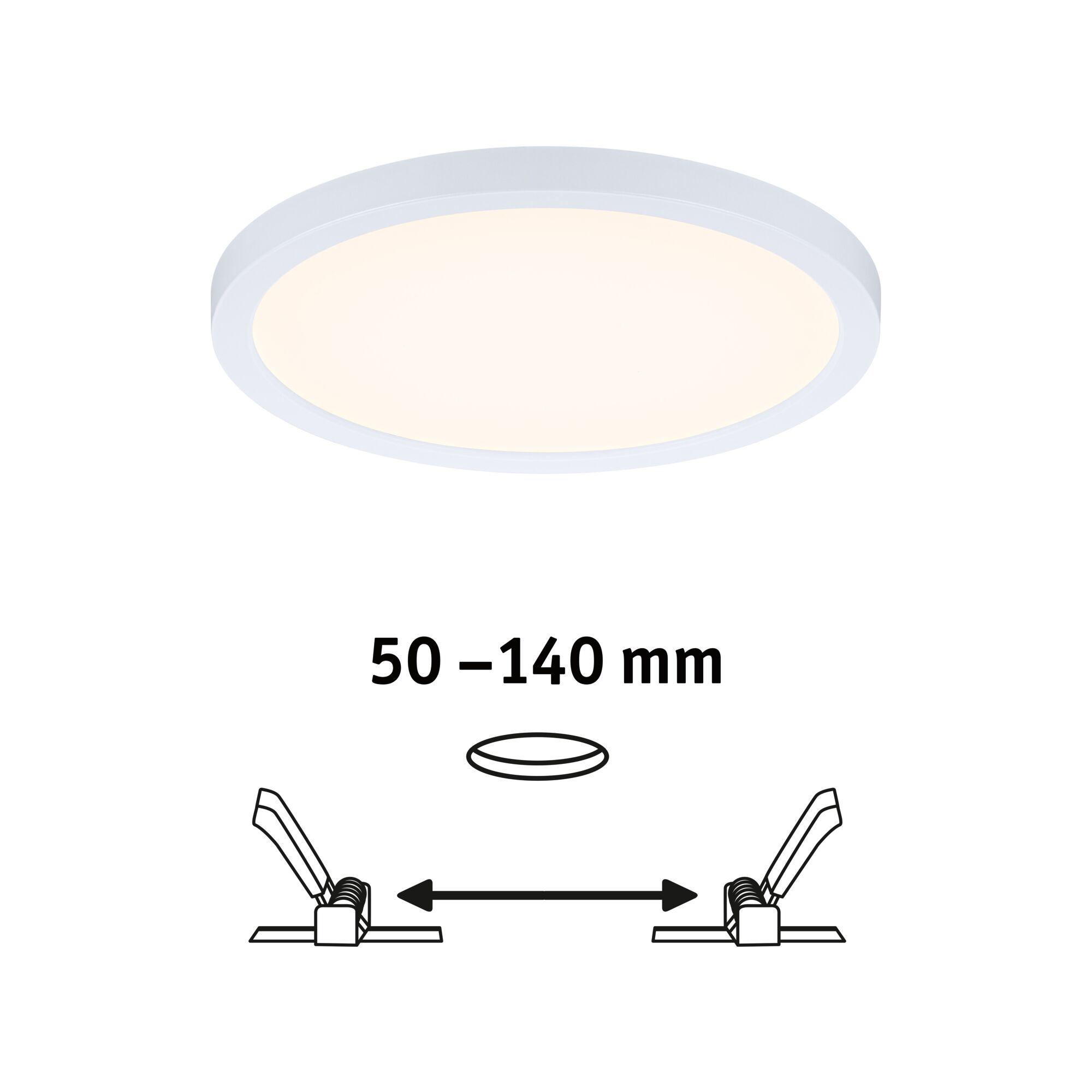 Okrągła lampa sufitowa LED z białą ramą i ciepłym białym światłem do nowoczesnego oświetlenia wnętrz