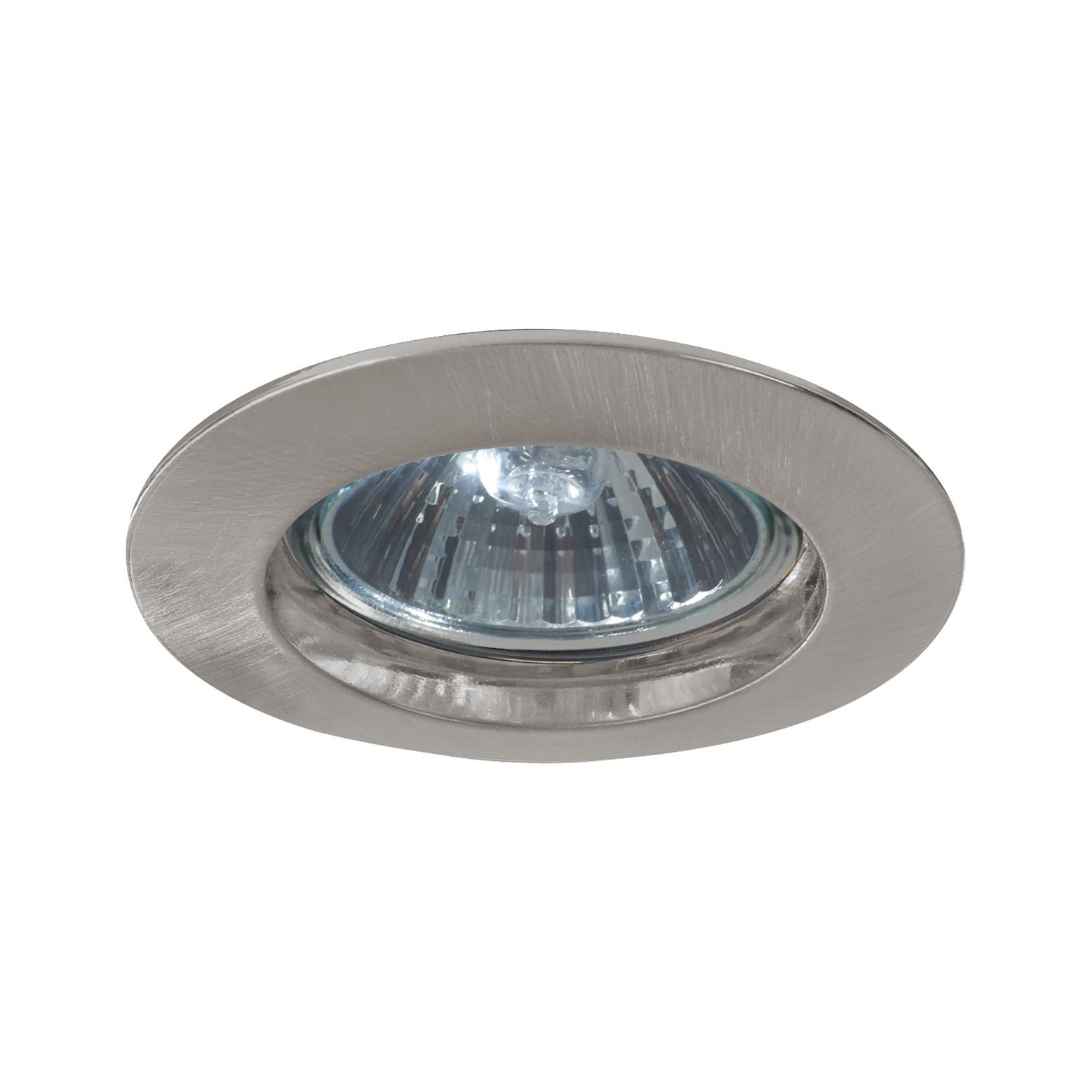 Premium LED Recessed luminaire IP44 round 79mm GU10 max. 50W 230V dimmable Brushed iron