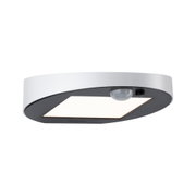 Modern white and black LED ceiling light with motion sensor for energy-efficient room lighting