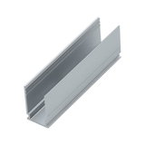 Profilé en aluminium argenté pour bandes LED, adapté aux installations d'éclairage modernes.