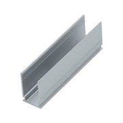 Aluminium-Profil in Silber für LED-Lichtleisten, geeignet für moderne Beleuchtungssysteme.