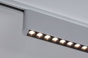 Modern silver aluminium LED ceiling spotlight with multiple warm white light sources