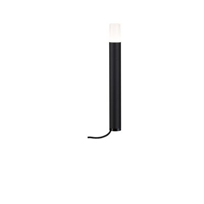 Lanterne extérieure LED noire avec diffuseur blanc et câble pour éclairage de jardin
