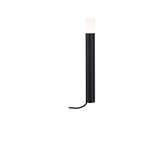 Black LED outdoor light with white diffuser and cable for garden and exterior lighting