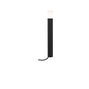 Lanterne extérieure LED noire avec diffuseur blanc et câble pour éclairage de jardin