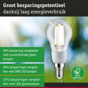 Energiezuinige LED-lamp met helder glas en witte fitting voor milieuvriendelijke verlichting