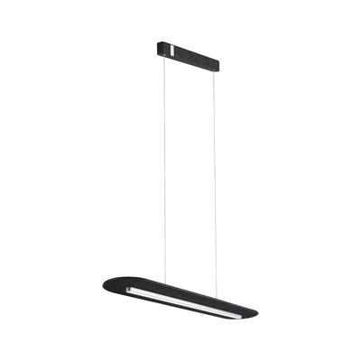 Suspension LED noire en feutre au design fin pour éclairage intérieur moderne