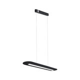 Black felt LED pendant light with slim design for modern interior lighting