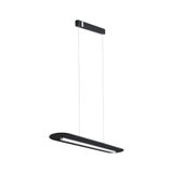 Black felt LED pendant light with slim design for modern interior lighting