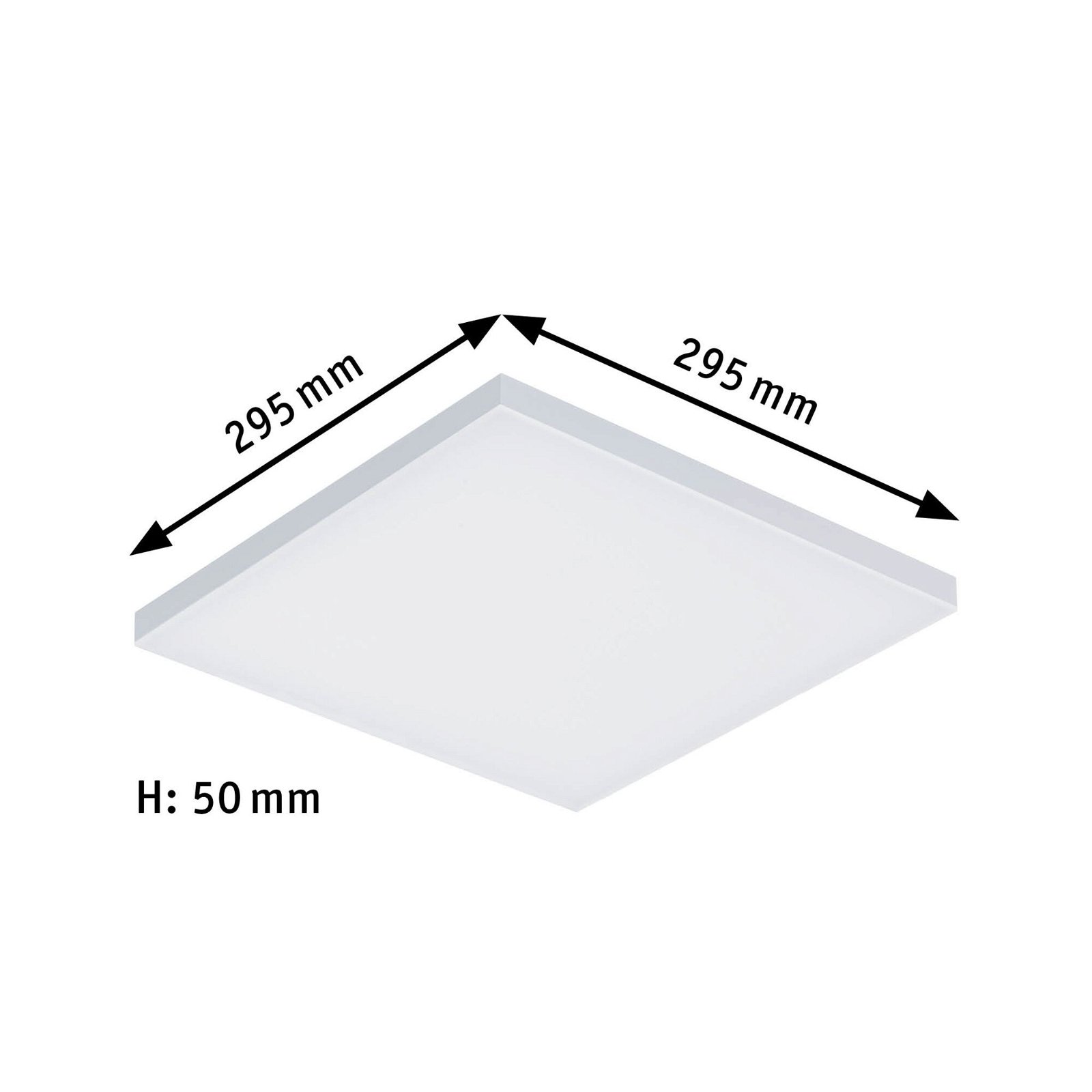 LED-paneel 3-Step-Dim Velora hoekig 295x295mm 3000K Wit mat dimbaar