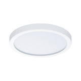 Round white LED ceiling light with matte plastic diffuser for modern room lighting