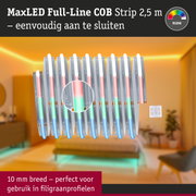 MaxLED Full-Line COB strip 2,5 m RGBW eenvoudig aan te sluiten, perfect voor gebruik in filigraanprofielen