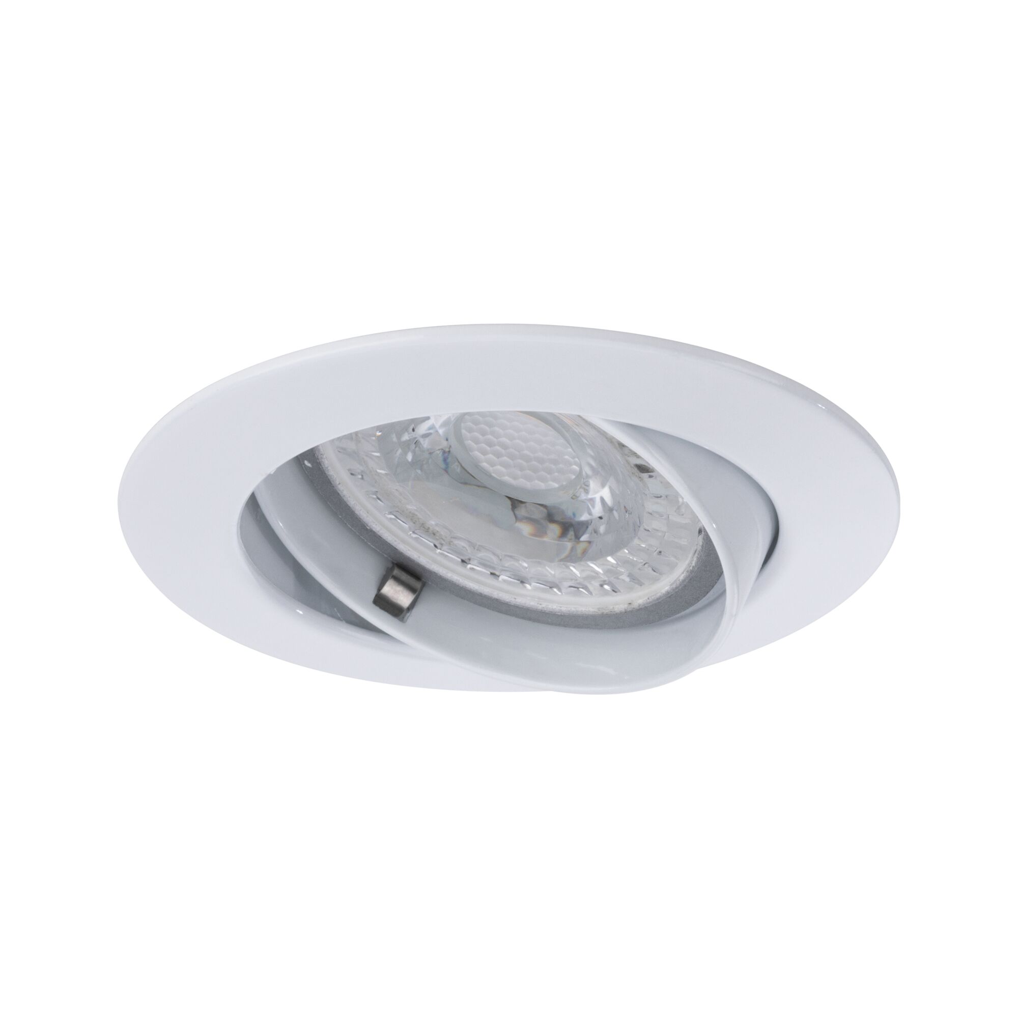 Ronde witte metalen inbouwspot met verstelbare LED voor moderne binnenverlichting