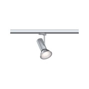 Moderner silberner LED-Strahler aus Metall für Schienensysteme, dimmbares Wohnraumlicht