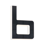 Moderne zwarte LED-wandlamp met wit frame en vierkant ontwerp voor binnenverlichting
