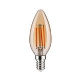 Ampoule LED filament ambre avec culot E14 pour éclairage décoratif et source lumineuse économe en énergie