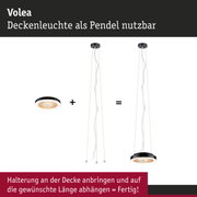 Volea Deckenleuchte in Schwarz mit warmweißem Licht, als Pendel nutzbar, moderne LED Beleuchtung