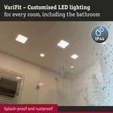 VariFit white LED ceiling lights splash-proof and rustproof, perfect for bathroom lighting solutions